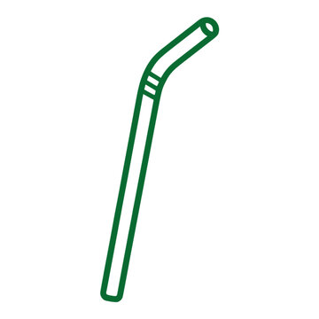 Eco drinking straw or reusable line icon vector