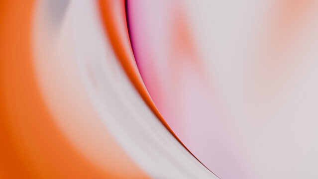 Abstract gradient curve, orange pink white, modern background art