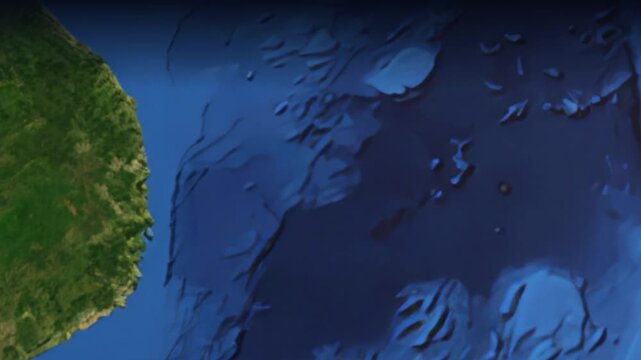 Animated Flight Path from Bangkok Thailand to Delhi India Over Satellite Map