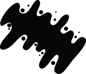 Black Ink and Liquid Splash Drip Glyph Icons © Cavid