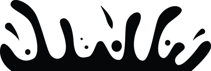 Black Ink and Liquid Splash Drip Glyph Icons © Cavid