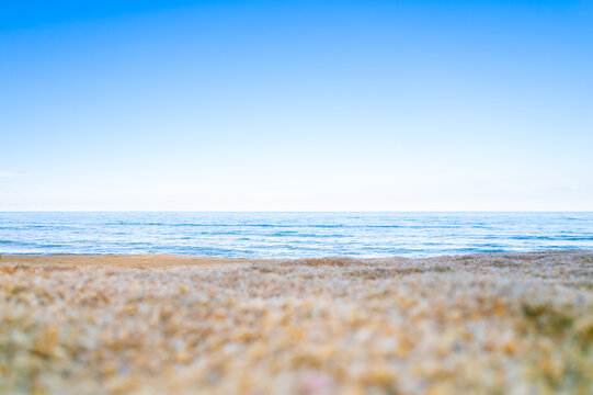 Tropical Nature ocean and summer sea water with beautiful bright sunlight. Perfect for summer vacation and travel background	
