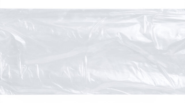 Wrinkled Transparent Plastic Film Texture Background