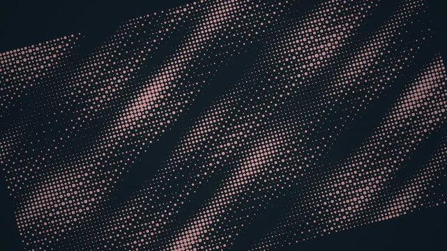 Pink halftone dots pattern background with diagonal stripes