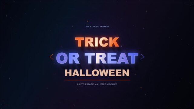 Modern Minimalist Halloween Typography Design Featuring Trick Or Treat Concept For Seasonal Holiday Celebration Graphics and Social Media Content