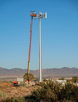 New cell tower install in Kingman Arizona.