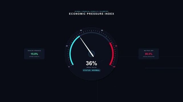 Futuristic speedometer speed gauge motion graphic dashboard display