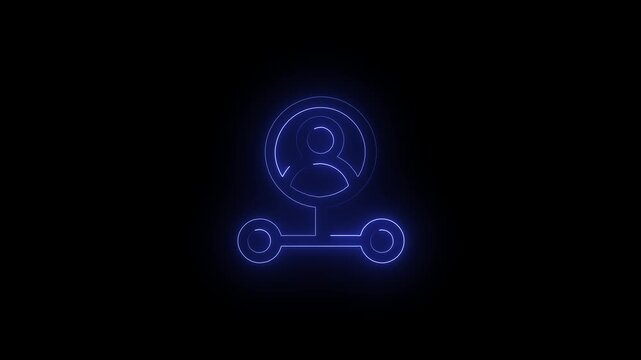 Futuristic Login or Account Symbol Motion Graphic Opener for Digital Technology and Social Media UI.