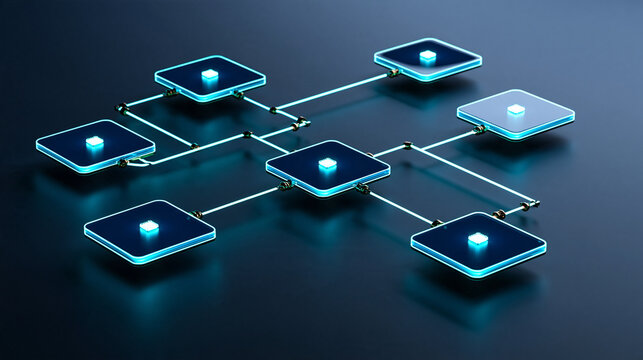 A futuristic 3D network visualization showing a limited stream of glowing energy intelligently distributed across important website pages, unnecessary pathways fading into darkness while priority