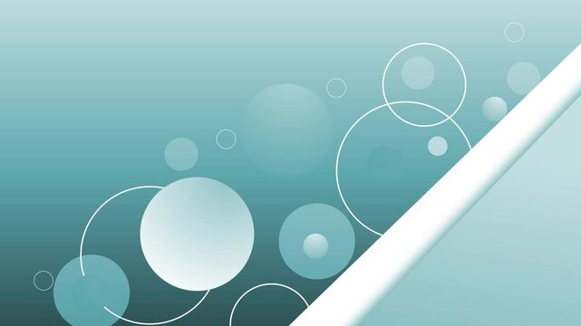 Abstract background with gradient glowing circles diagonal fold modern and clean design animation