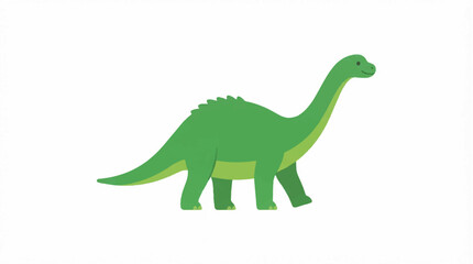 Fototapeta premium vector dinosaur, flat design, simple, minimalist, plain white background