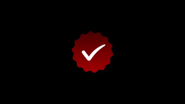right check mark icon transparent background. isolated tick mark or confirm icon animation. check mark sign, verify complete sign, approved, select tick, success , approved, yes icon signs,4k motion