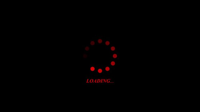 Loading - circle Modern loading animation. Circular loading indicator , loading and buffering icon animation-looped . 4k video motion video..