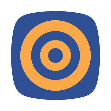 Rounded square with concentric circles