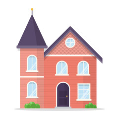 Victorian house with turret and scalloped shingles © Stock Photos For You