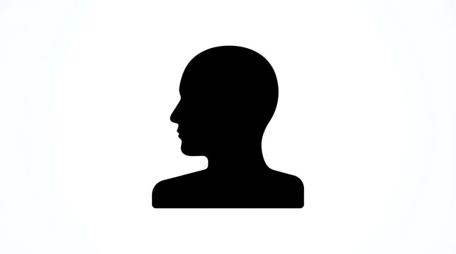 Silhouette of a person facing sideways