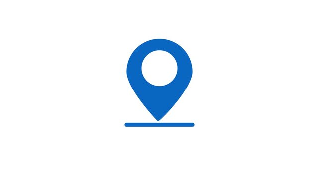 Pin location icon for map and navigation.4k