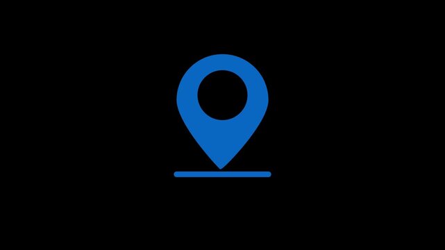 Pin location icon for map and navigation.4k