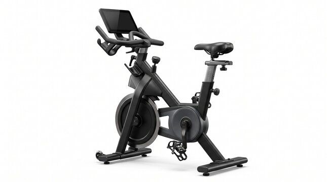Modern stationary exercise bike for indoor fitness and cardio training.