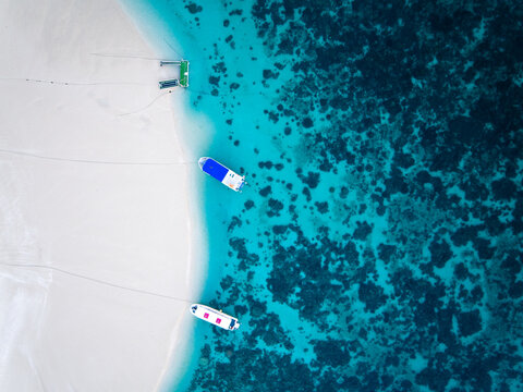 Boats on the beach. tropical holiday
