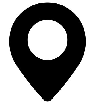 black marker with a white dot on it, Location map icon vector, location Icon Clip art