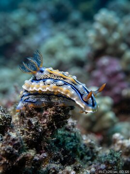 Nudibranch Close-Up Macro Colorful Sea Slug Detail