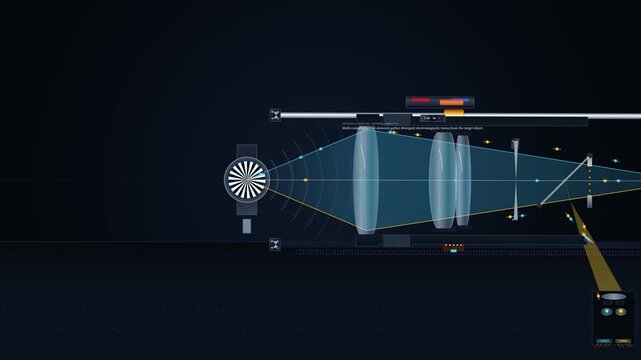 Phase Detection Auto Focus PDAF Optical Dissection Animated Diagram Showing Light Rays Lenses Dual Sensor Phase Correlation Metric Micro-Lenses And Focusing Actuator Mechanism 4K