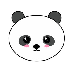 cute panda face cartoon icon design © Ari Wibowo
