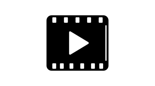 Play button on film strip icon