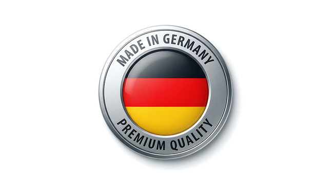 German flag circular badge with border design