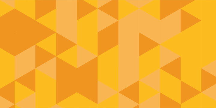 Abstract orange yellow tringular pattern background
