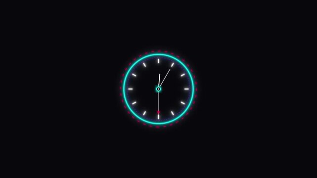 Modern digital clock showing midnight time