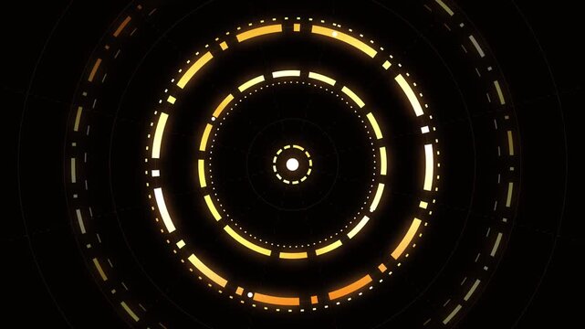 Concentric glowing circles light pattern