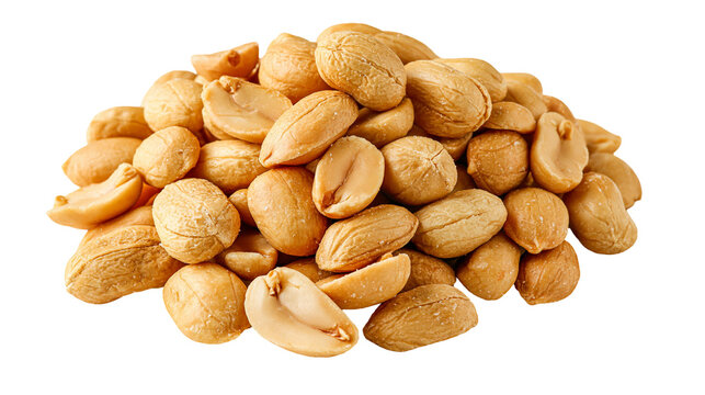 Roasted salted peanuts pile with golden brown texture