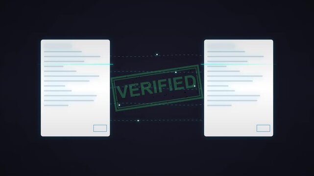 Advanced digital verification system ensuring secure document transfer and data authenticity across a streamlined, modern network interface for robust enterprise operations