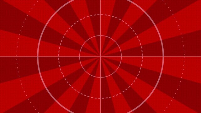 Red radial target pattern with crosshairs