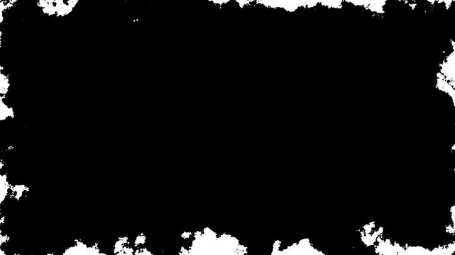 Ink Drops Transition on White Background, paint animation video, Black luma effect Ink drops stream splatter stain leak spread flow scatter over screen ink transition, flows and streams. 4k video