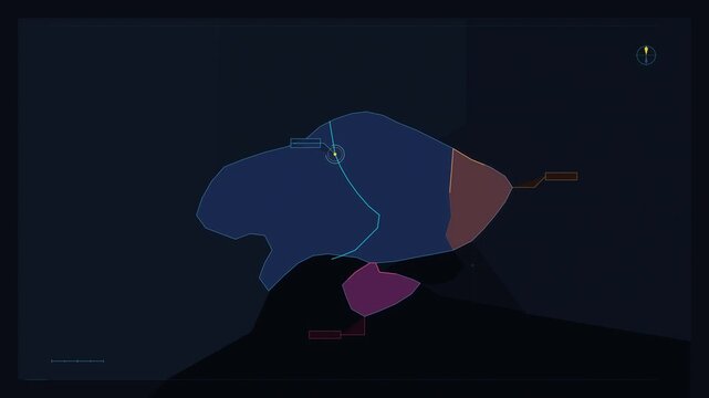 pixel art fish swimming underwater animation dark blue neon footage