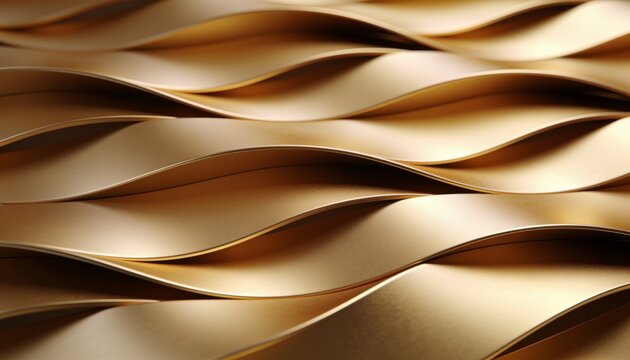 gold wave, luxury 3d waves, parametric louvers, metallic surface, flowing lines, modern pattern, elegant wallpaper, smooth curves, metal art, premium backdrop
