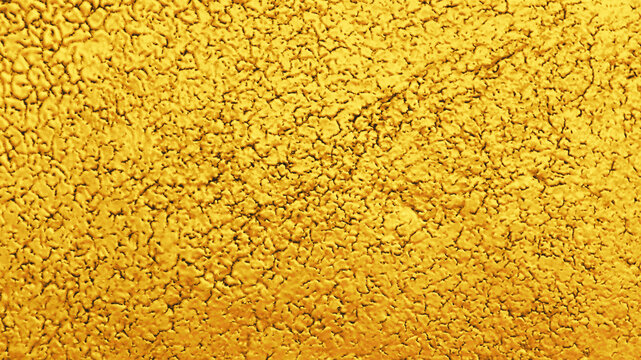 Rough Cracked Enamel Ceramic Background, Yellow Tactile Crackle Texture