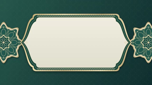 Elegant ornamental frame with geometric patterns and floral motifs