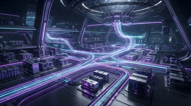 Advanced Artificial Intelligence Infrastructure and Enterprise Computing Technology Concept