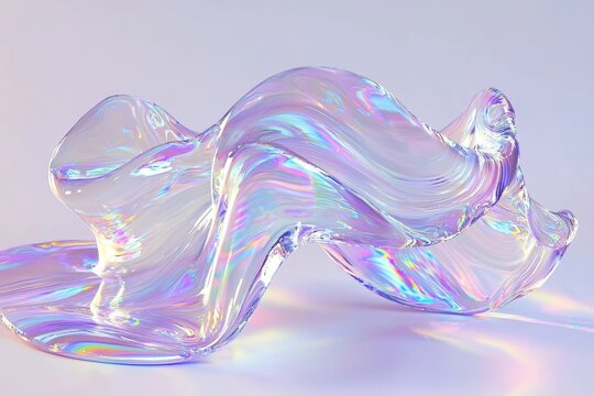 Abstract representation of liquid flow and thin film spectrum.