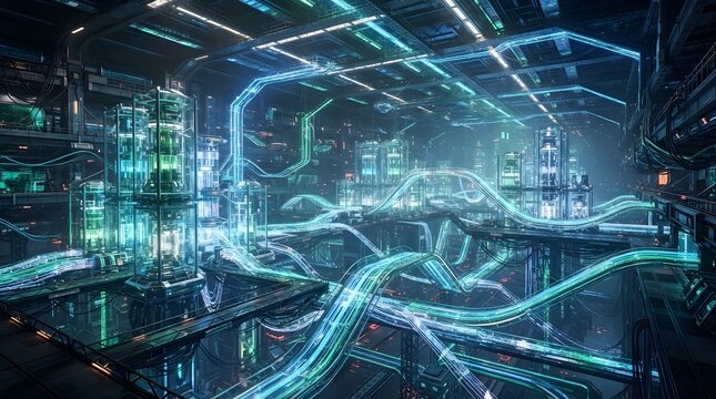 Advanced Artificial Intelligence Infrastructure and Enterprise Computing Technology Concept