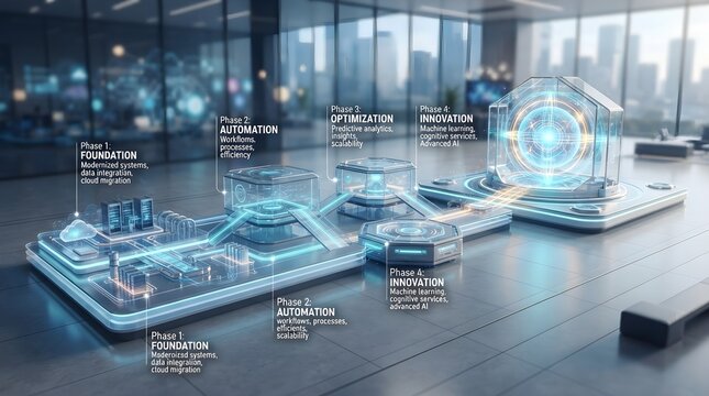 Advanced Artificial Intelligence Infrastructure and Enterprise Computing Technology Concept