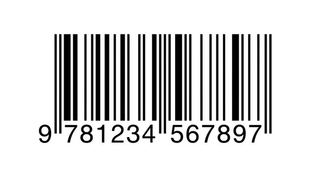 Standard Barcode Symbol with Numbers Isolated on White Background