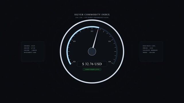 speedometer gauge motion graphic measuring performance speed loop