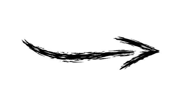 Sketchy up arrow chalk marker vector illustration. Chalk style symbols for hand drawn diagrams, mind maps and communication drawings - stock design