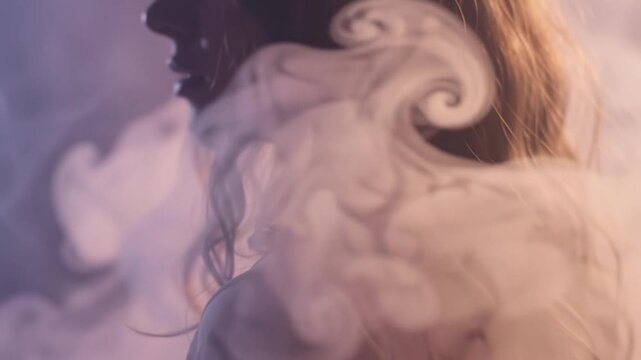 High resolution stock video footage of silhouette in soft haze 1080p showing abstract micro structural details and textures with professional motion details