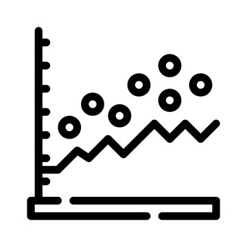 scatter plot line icon